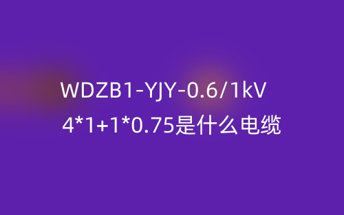 WDZB1-YJY-0.6/1kV 4*1+1*0.75是什么电缆？(图1)