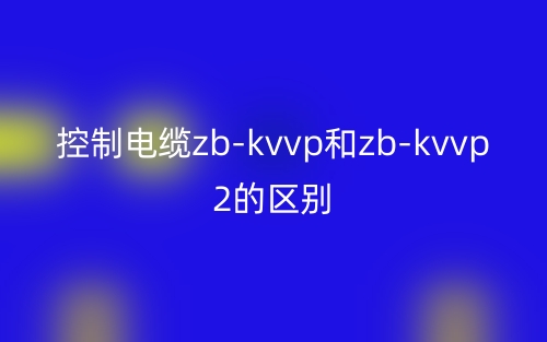 控制电缆zb-kvvp和zb-kvvp2的区别是什么？(图1)